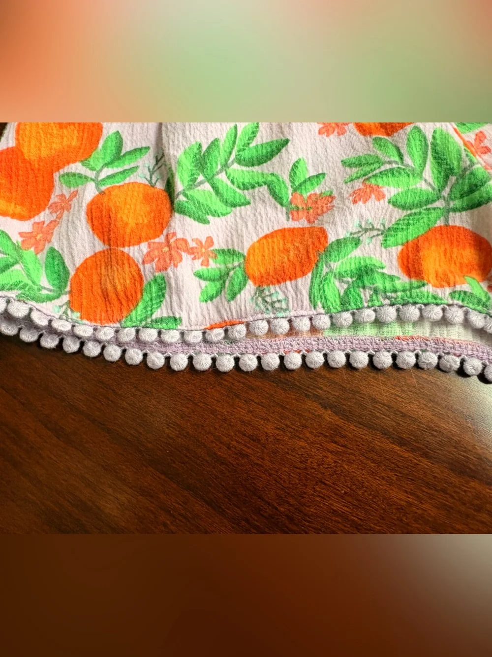 Crewcuts Girls' High-Waist Orange Fruit Print and Pink Floral Shorts  size 6